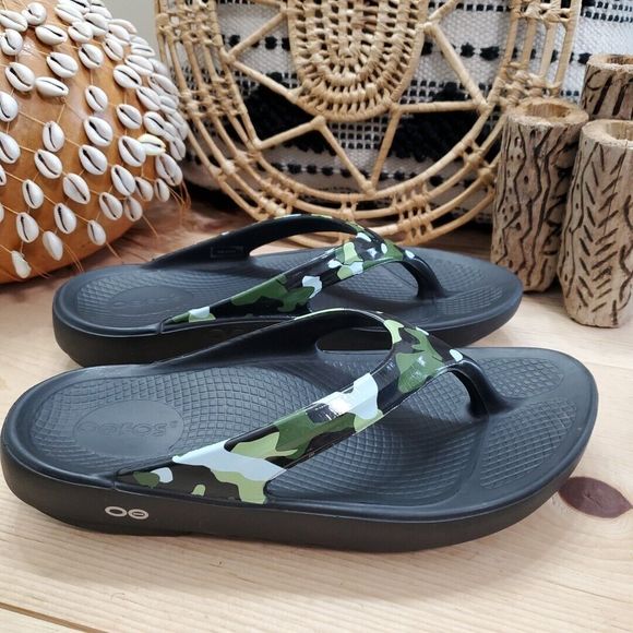 OOFOS Shoes Oofos Oolala Limited Jungle Camo Sandals Recovery Green Comfort Womens 94 Poshmark